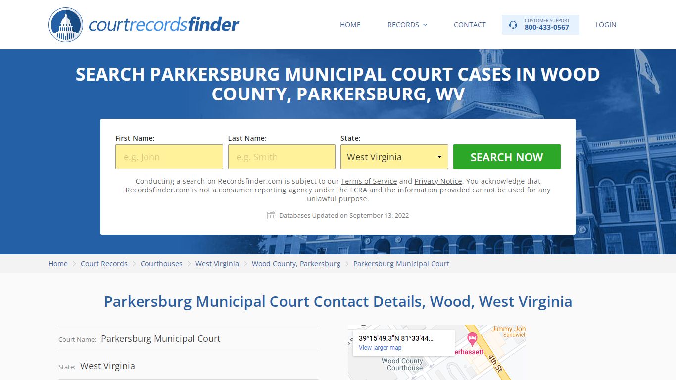 Parkersburg Municipal Court Case Search - Wood County, WV - RecordsFinder