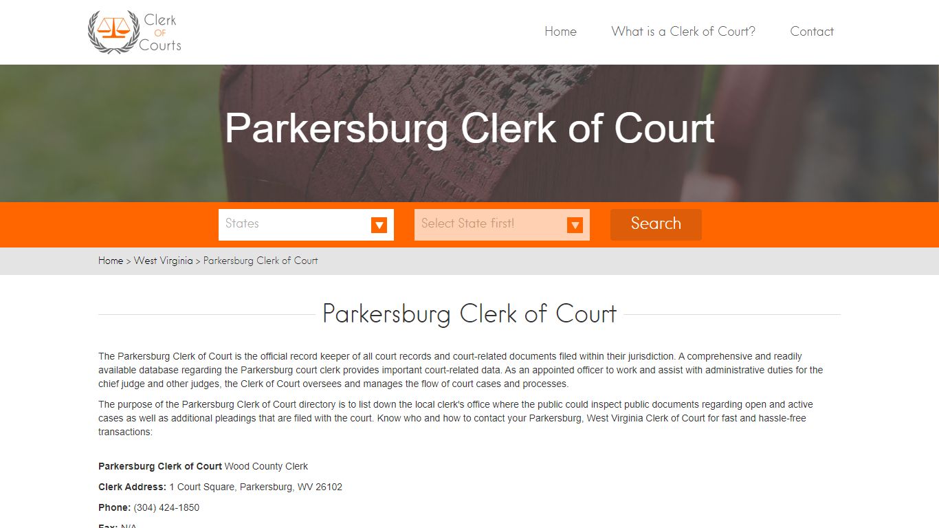 Find Your Wood County Clerk of Courts in WV - clerk-of-courts.com